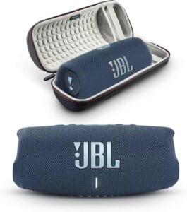 JBL Charge 5 - Portable Bluetooth Speaker with Megen Hardshell Travel Case with IP67 Waterproof and USB Charge Out