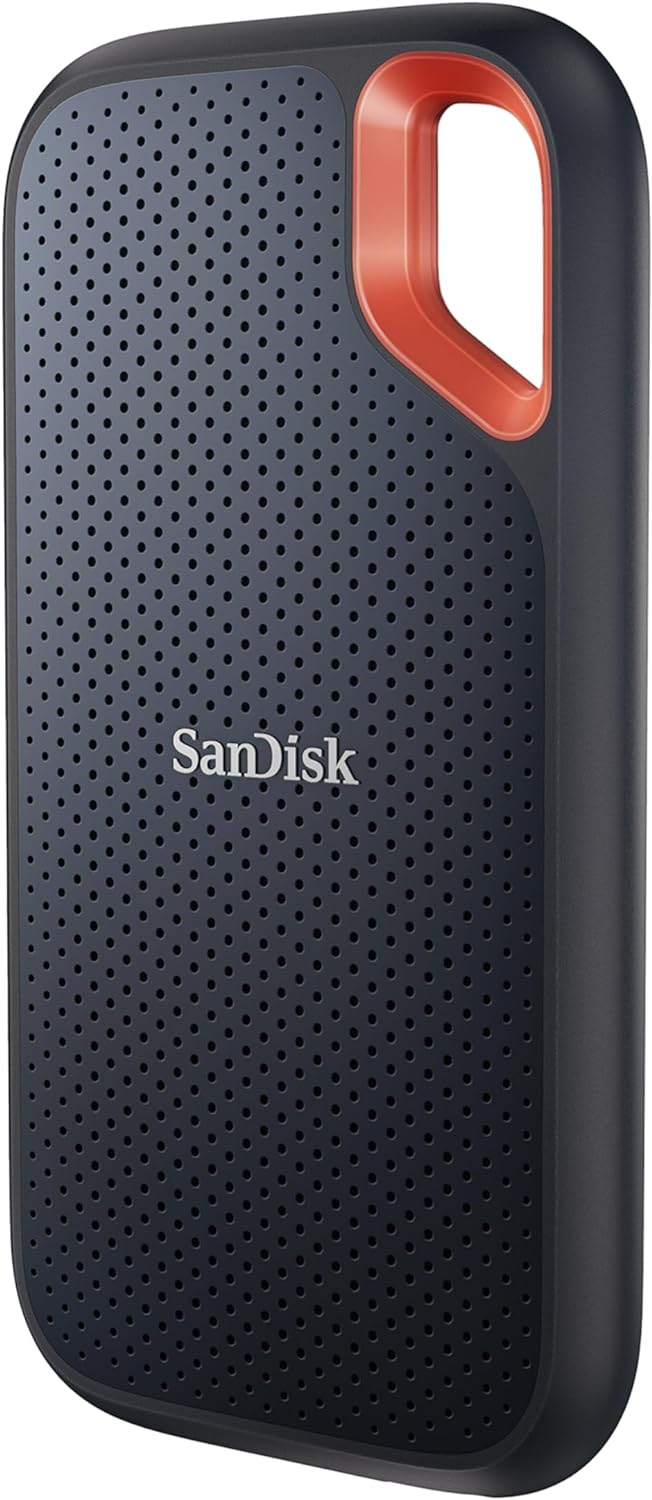 SanDisk 2TB Extreme Portable SSD - Up to 1050MB/s, USB-C, USB 3.2 Gen 2, IP65 Water and Dust Resistance, Updated Firmware - External Solid State Drive - SDSSDE61-2T00-G25