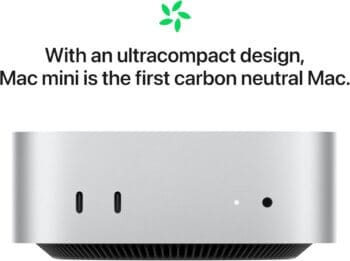 Apple 2024 Mac Mini Desktop Computer with M4 Pro chip with 12‑core CPU and 16‑core GPU: Built for Apple Intelligence, 24GB Unified Memory, 512GB SSD Storage, Gigabit Ethernet. Works with iPhone/iPad