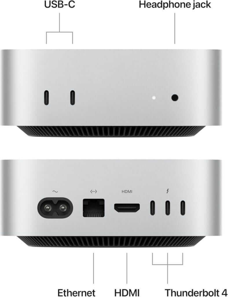 Apple Mac mini Desktop Computer with M4 chip with 10 core CPU and 10 core GPU: Built for Apple Intelligence, 16GB Unified Memory, 256GB SSD Storage, Gigabit Ethernet. Works with iPhone/iPad