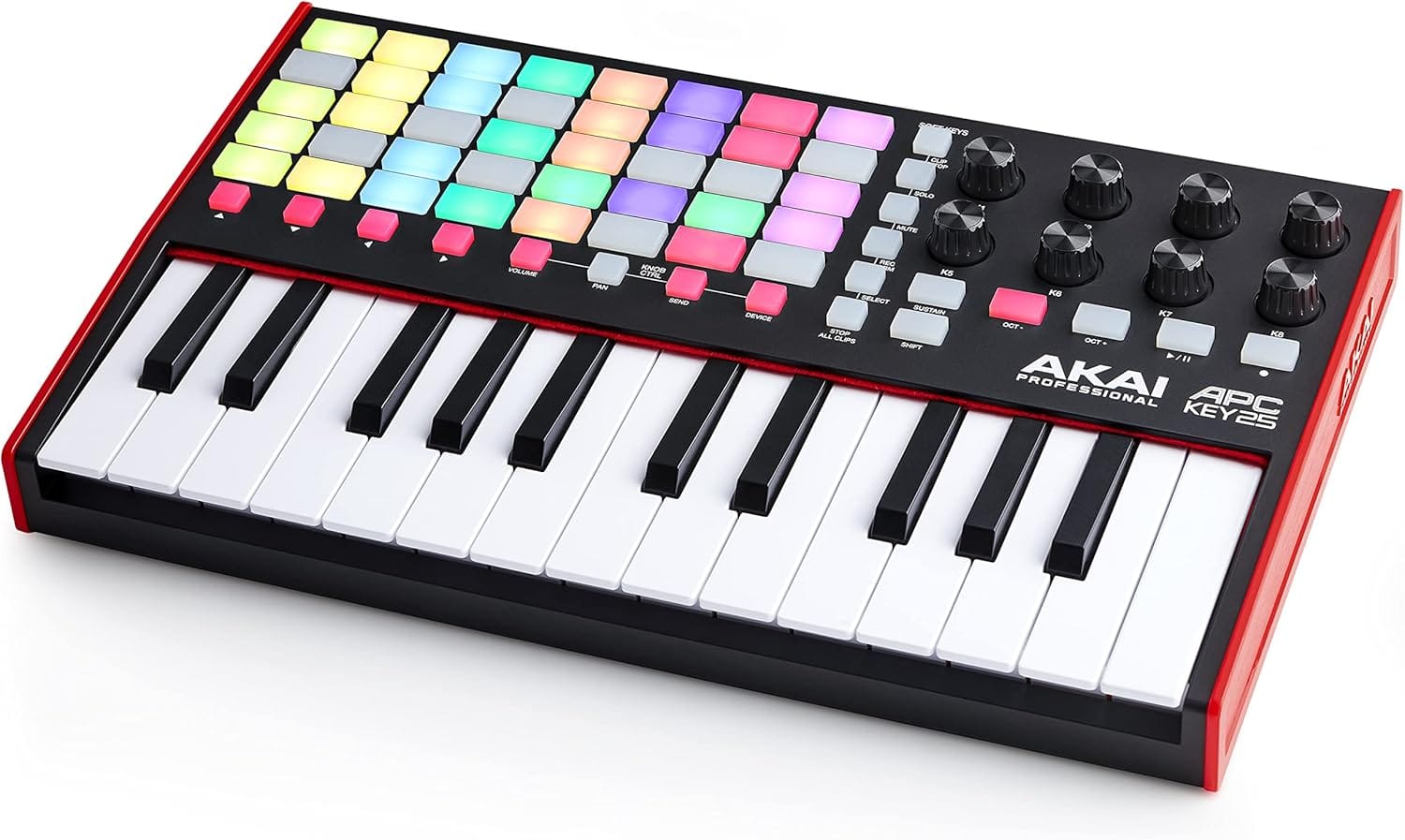 Akai Professional APC Key 25 MK2 - 25-Key USB MIDI Keyboard Controller for Clip Launching with Ableton Live Lite, 40 RGB Pads and 8 Rotary Knobs