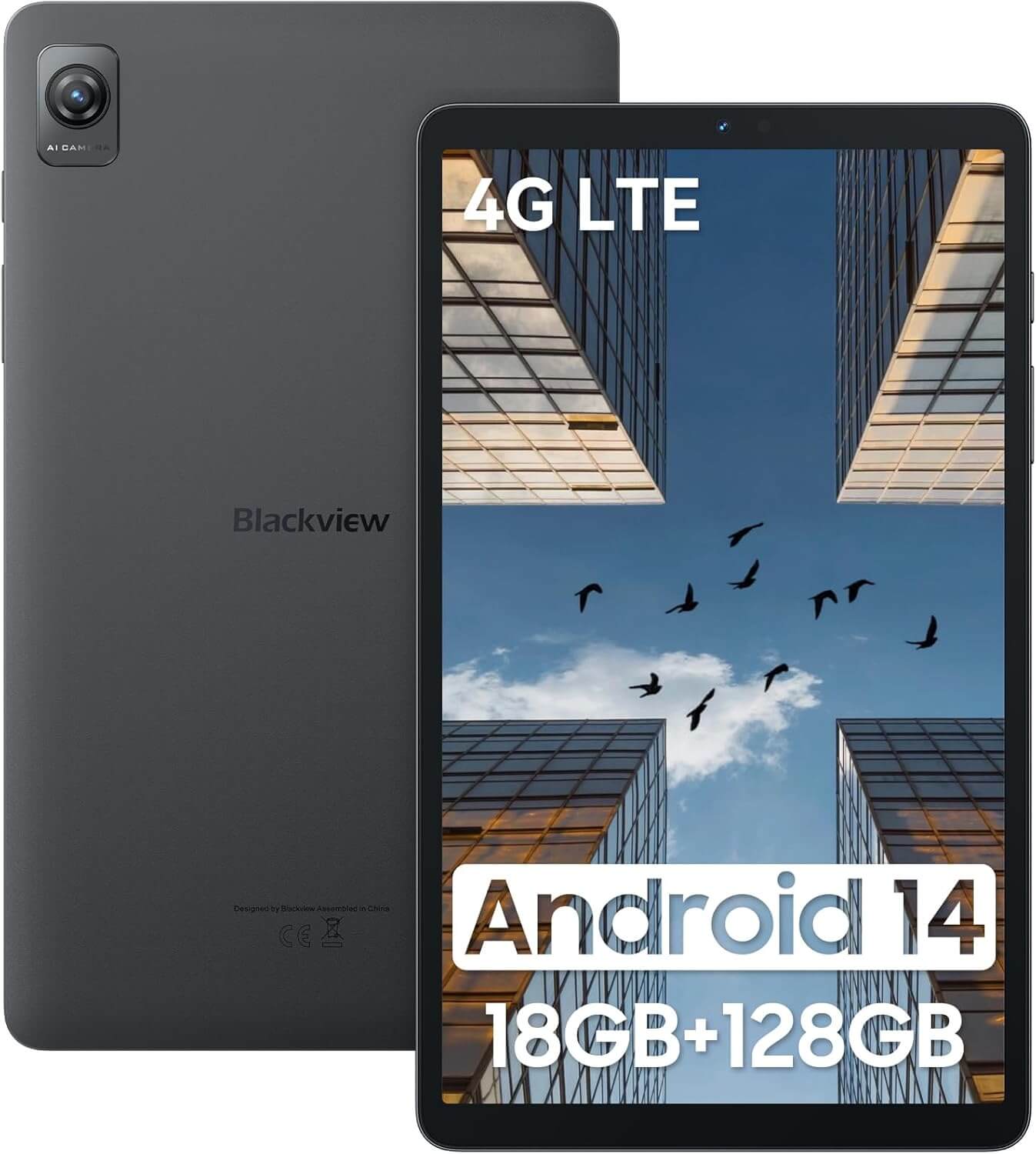 Blackview Tablet 8 Inch Tab60 Android 14 Tablets,18GB+128GB/2TB,Tablet With Sim Card Slot(Dual 4G LTE & 5G WiFi),Octa-Core,8MP+13MP,GPS,338g And 8.4mm Mini Tablet,6050mAh Rapid Recharge Gaming Tablet