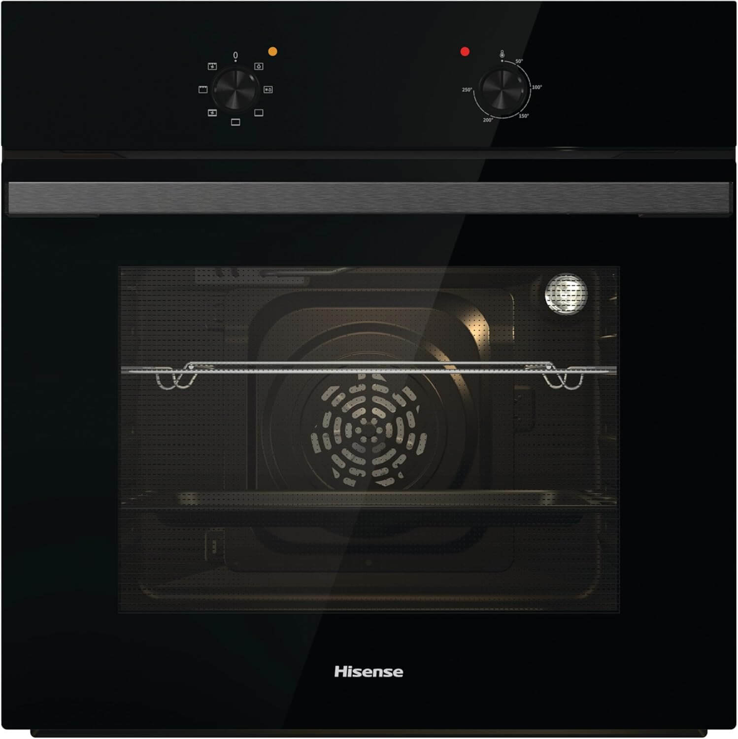 Hisense BI62020ABGUK - Built-in 60L Electric Single Oven - Black - 530x595x595 mm (DxWxH) - A Rated