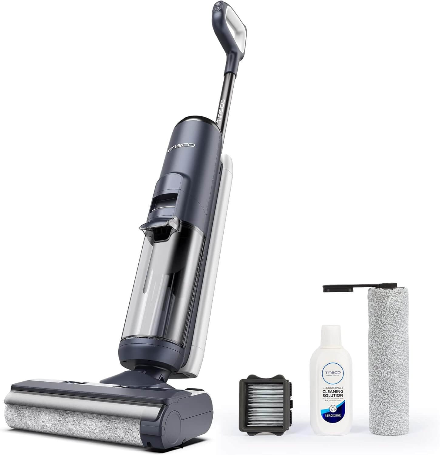 Tineco FLOOR ONE S5 Smart Cordless Wet-Dry Vacuum Cleaner and Mop for Hard Floors, Digital Display, Long Run Time, Great for Sticky Messes and Pet Hair, Space-Saving Design