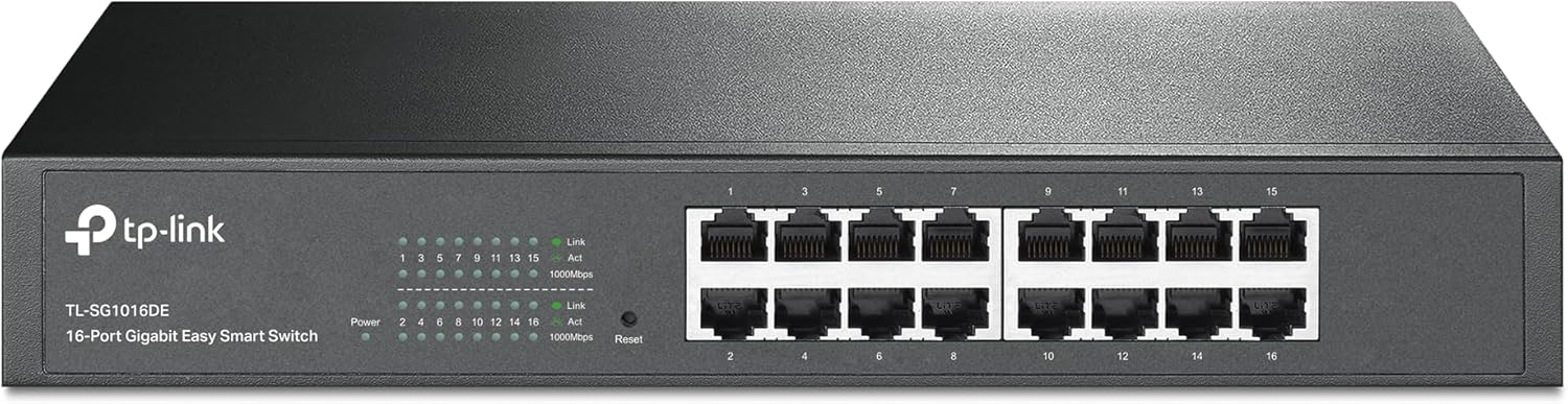 TP-Link 16 Port Gigabit Switch Easy Smart Managed Plug & Play Desktop