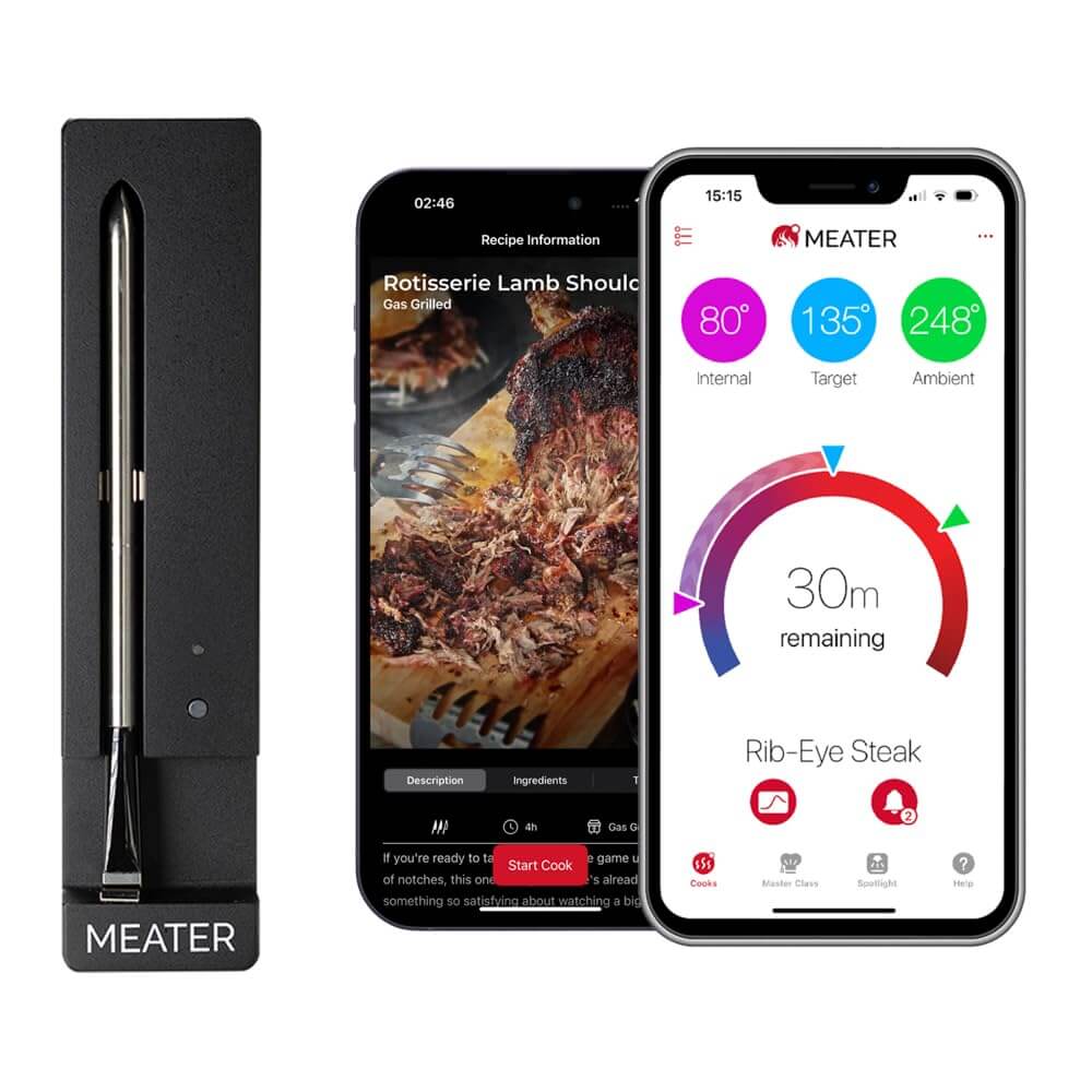 MEATER SE: Smart Bluetooth Meat Thermometer  Long-Range Wireless Probe for Oven, Grilling, Smoking, BBQ & Air Fryer  Dual Sensors & Guided Cook System