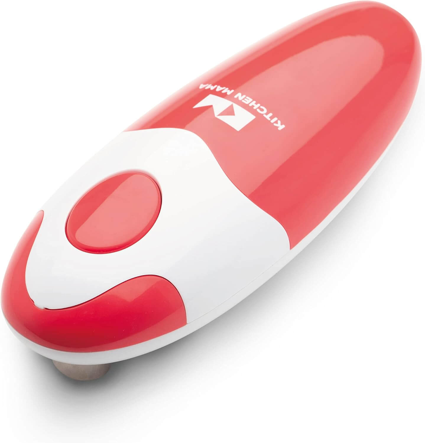 itchen Mama Auto Electric Can Opener: Open Your Cans with A Simple Press of Button - Automatic, Hands Free, Smooth Edge, Battery Operated, YES YOU CAN (Red)