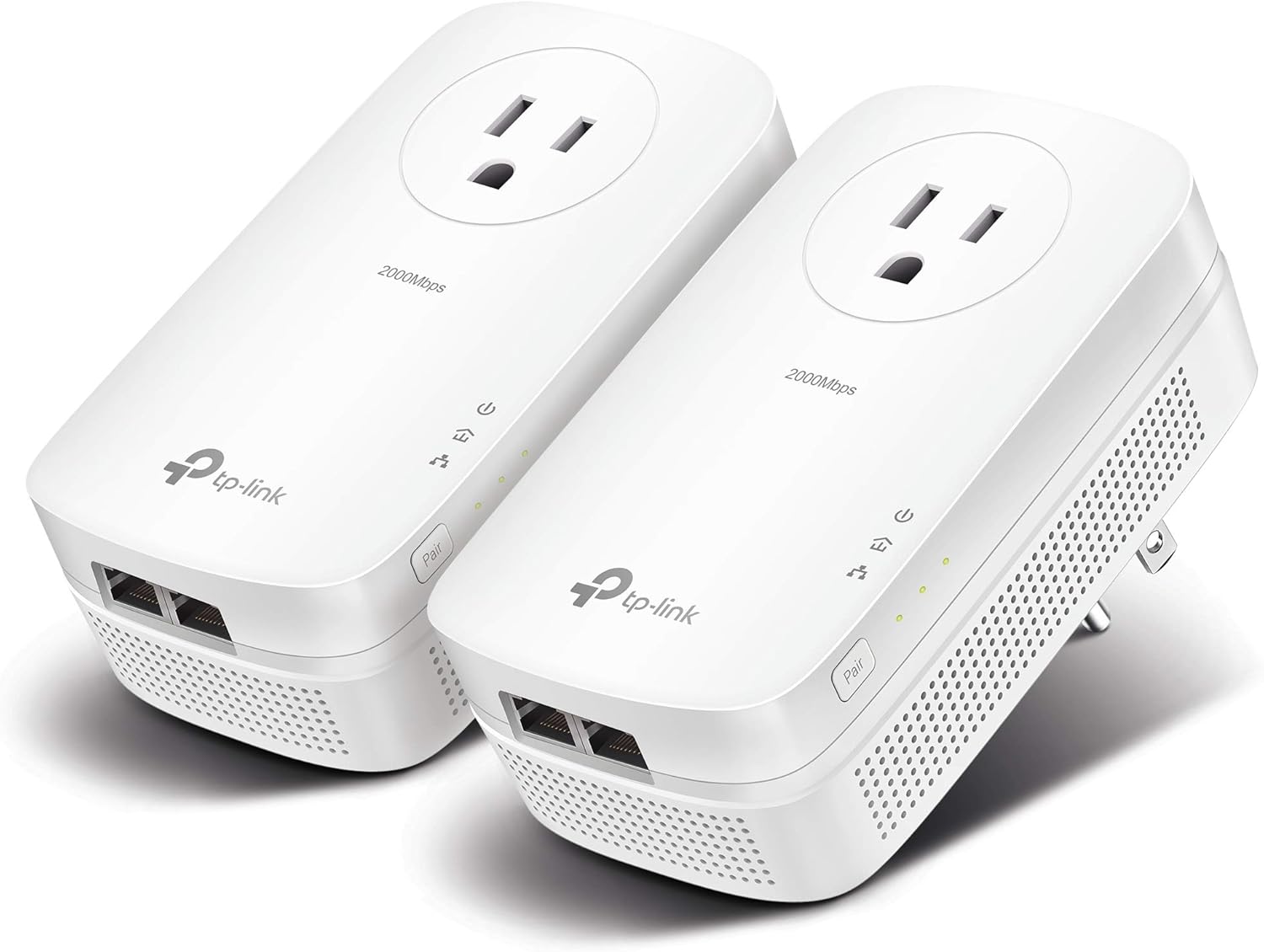 TP-Link AV2000 Powerline Ethernet Adapter TL-PA9020P KIT - Powerline Network Adapter, Passthrough, 2x2 MIMO, 2 Gigabit Ports, Ethernet Over Power, Plug Pair & Play, Power Saving, Free Expert Help