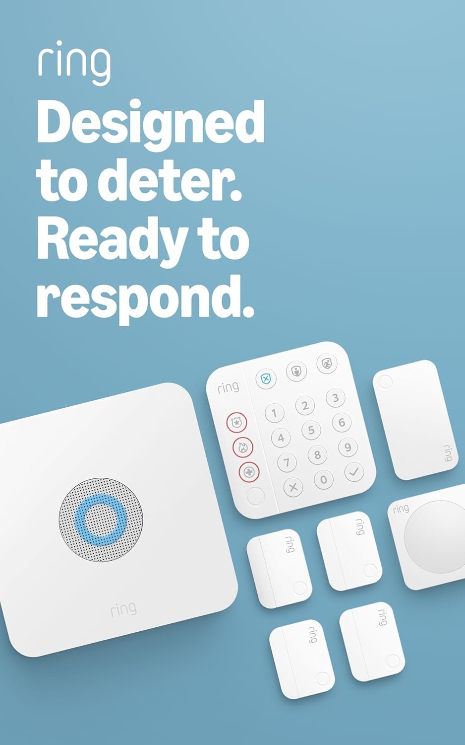 Ring Alarm 8-Piece Kit (newest model), Home or business security system with optional 24/7 professional monitoring