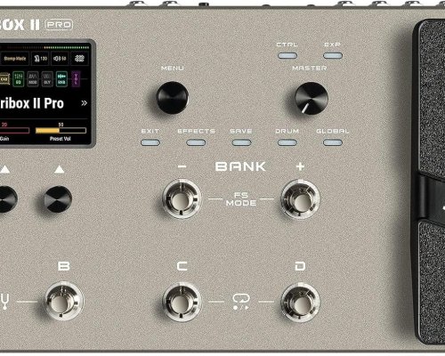 Multi-Effects Guitar Pedal Guitar Bass Amp Modeling IR Cabinets Simulation with Expression Pedal FX Loop MIDI Stereo OTG USB Audio Interface 4.3" Color Touchscreen Matribox II Pro QME-200
