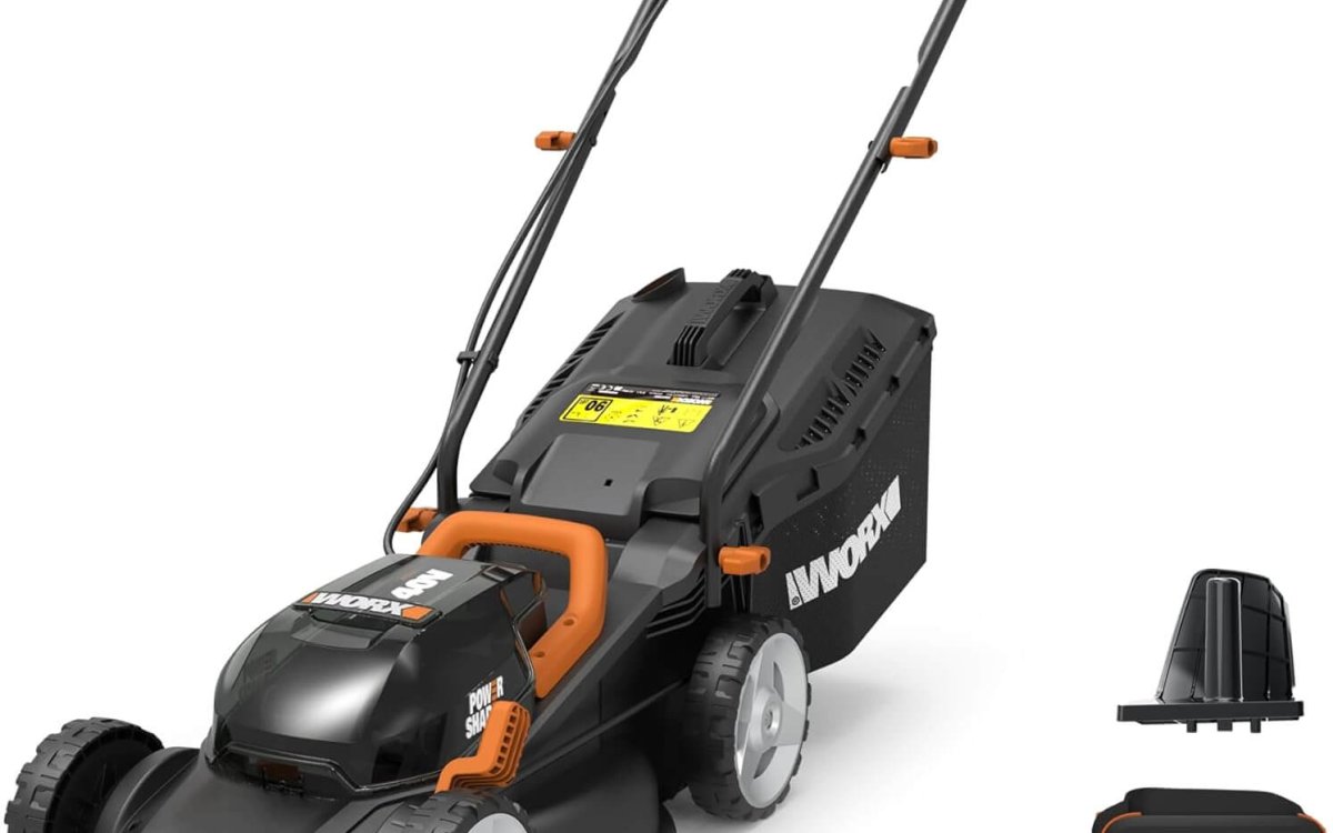 WORX 40V 14" Cordless Lawn Mower for Small Yards, 2-in-1 Electric Mower Cuts Quietly, Compact & Lightweight Push Lawn Mower with 6-Position Height Adjustment WG779 – 2 Batteries & Charger Included