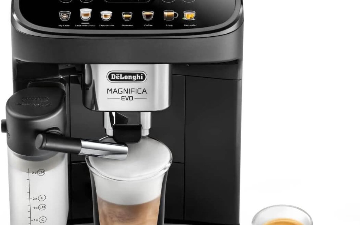 e'Longhi Magnifica Evo ECAM 292.81.B Fully Automatic Coffee Machine with LatteCrema Milk System, 7 Direct Selection Buttons for Cappuccino, Espresso and Other Coffee Specialities, 2-Cup Function